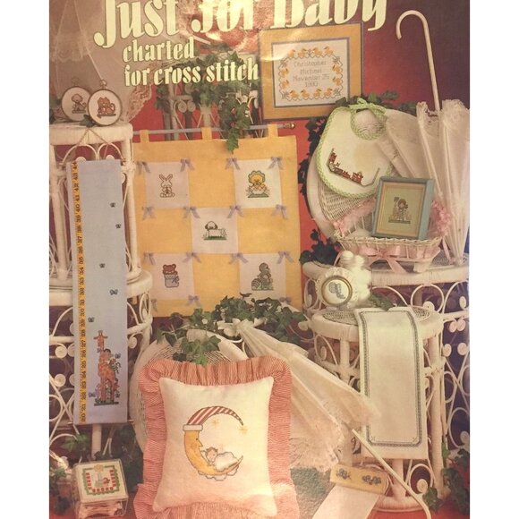 Cross Stitch Leisure Arts Just For Baby Charted 190 Dick Martin Vintage - Picture 4 of 4